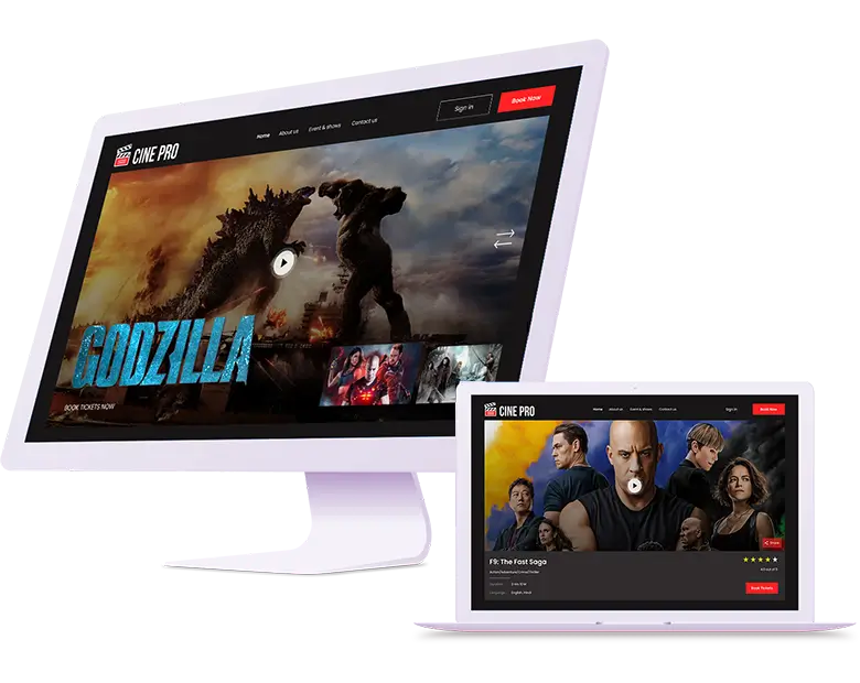 movie streaming website developed by estatic infotech