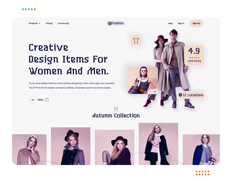 Development of fashion ecommerce website